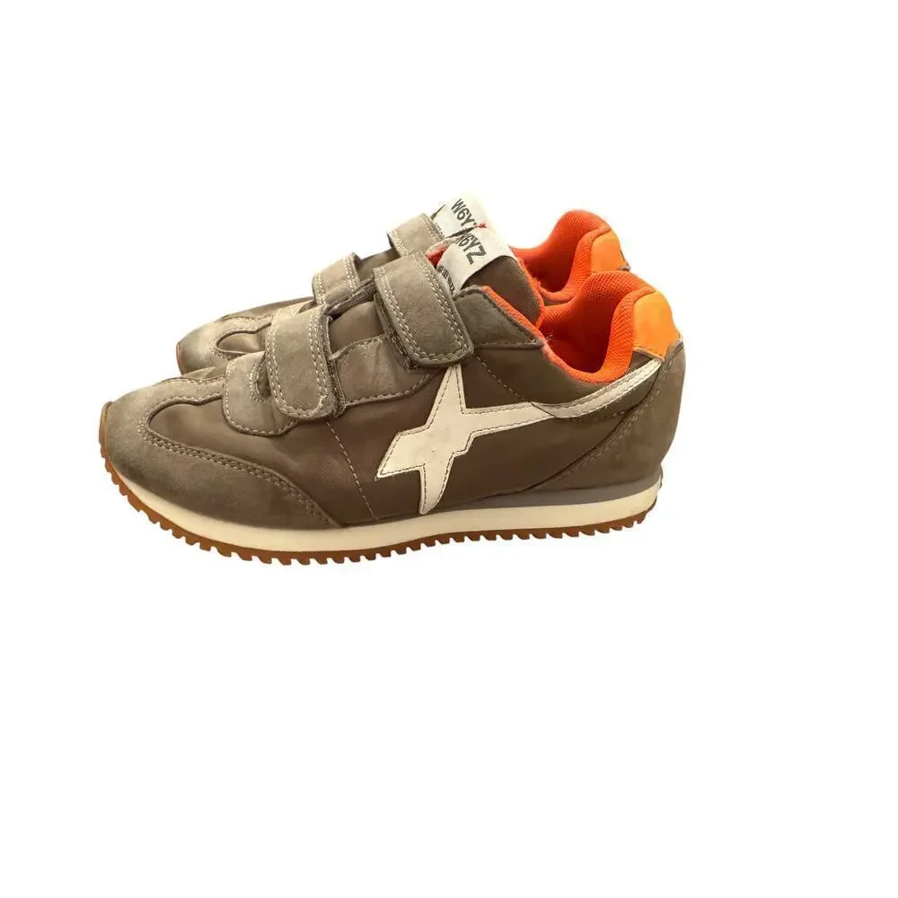 W6YZ Kids Khaki SAMOA VL Sneakers Shoes Size 1.5
